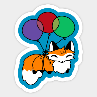 Fluffy Balloon Fox Sticker